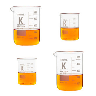 Vasos de precipitados de forma baja, vidrio borosilicato 3.3, graduación impresa