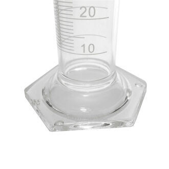 Set 2 probetas graduadas, base hexagonal, vidrio borosilicato 3.3 - Imagen 2