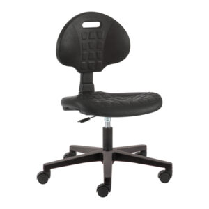 SILLA BAJA DE LABORATORIO CON RUEDAS